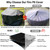 QH.HOME Fire Pit Cover Round Super Waterproof, 48" D X 24" H Outdoor Round Firepit Cover 600D Strong Tear Resistant, UPF 50+ Fire Pit Covers Premium Fading Resistant for Outdoor Fire Pit - Black
