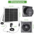 Solar Exhaust Fan, 25W Solar Panel + 8" Ventilation Vent Fan, with Power Adapter, Anti-backflow Valve, High Speed Solar Powered Exhaust Fan with Bracket for Shed, Chicken Coop, Greenhouse, Dog House