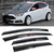 S.H. Fits for 2012-2018 Ford Focus ST SE 4 Door Sedan Hatchback 3D Wavy Mugen Style Window Visors Rain Guards Deflectors, Black
