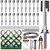 Acemaker Wire Trellis for Climbing Plants Outdoor, 20-Set Wall Wire Trellis Kit with 1/8in x 98ft Stainless Steel Cable & Cutter, T316 Espalier System for Fence and Garden DIY Projects