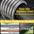 200 ft Stainless Steel Garden Hose - 2025 Upgraded Metal Water hose - Flexible Water Hose Pipes with Latex Core, 3/4" Solid Brass Connector - No-Expandable Garden Hoses