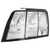 HECASA Pair Tail Lights Compatible with 1999-2004 Ford Mustang Rear Tail Light Lamp Replacement for FO2818109 FO2819109 3R3Z13405AA 3R3Z13404AA Driver&Passenger Side Clear Lens Chrome Housing