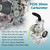 FVRITO PZ20 Carburetor Kit for Taotao Coolster 125cc 110cc 90cc 70cc 50cc Kazuma Baja Chinese Kids ATV Quad 4 Wheeler SunL NST Loncin Lifan XR80 CRF70 4 Stroke Go Kart Pit Dirt Bike Part Silver
