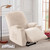 H.VERSAILTEX Rich Velvet Stretch Recliner Slipcovers 1 Piece Electric Power Lift Recliner Chair Cover Fitted Standard Large Power Lift Recliner with Side Pocket, Soft and Thick (Single Seat, Ivory)