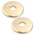 Waziaqoc 2 Pcs Wall Split Flange, ABS Round Self-Adhesive Escutcheon Plate Buckles for 0.88 Inch/22 mm Diameter Pipe(Gold)