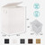 Foldable Laundry Hamper Basket with Lid by Fiona's magic, Handwoven 96L Large Clothes Hamper with Removable Liner Bags, Collapsible Tall Hamper for Bedroom, Bathroom and Dorm Organizer, 2Pack, White