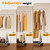 HOKEEPER Clothes Rack with Wood Shelves Height Adjustable Clothing Rack with Lockable Wheels 500LBS Portable Wooden Garment Closet for Bedroom, Living Room, Laundry, Balcony, Silver HOKEEPER Clothes Rack with Wood Shelves Height Adjustable Clothing Rack with Lockable Wheels 500LBS Portable Wooden Garment Closet for Bedroom, Living Room, Laundry, Balcony, Silver