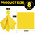HASITE 8 PCS Yellow Penalty Flag Football Flags, Referee Game Party Accessory