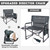 Timber Ridge XXL Upgraded Oversized Directors Chairs with Foldable Side Table, Detachable Side Pocket, Heavy Duty Folding Camping Chair up to 600 Lbs Weight Capacity (Gray) Ideal Gift