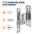 YJINGRUI 304 Stainless Steel Gate Hinges, Wall Mount Gate Hinge for Farm Gates with 5/8'' Aperture, 600lb Heavy Duty Fence Hinge, Suitable for Wooden/Fence Doors (2 Pairs 8 Screws)