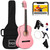 Best Choice Products 38in Beginner All Wood Acoustic Guitar Starter Kit w/Gig Bag, 6 Picks, Nylon Strings, Strap w/Pick Holder - Pink