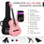 Best Choice Products 38in Beginner All Wood Acoustic Guitar Starter Kit w/Gig Bag, 6 Picks, Nylon Strings, Strap w/Pick Holder - Pink