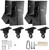 ABUSA Heavy Duty Swing Sets Brackets Including 2 Black A-Frame Swing Set Brackets and 4 Swing Hangers for Playground Equipment Mounting Parts Hardware Included (Black New Edition)