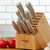 Shenzhen Knives 20 Slot Universal Knife Block: X-Large Bamboo Finish Wood Knife Block without Knives Countertop Butcher Block Knife Holder and Organizer with Wide Slots for Easy Kitchen Knife Storage