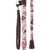 legant Adjustable Folding Cane - Lily & Butterfly Derby, Dark Beechwood Handle, Gold Collar, Tan Shaft with Pink & White Lilies, Monarch & Swallowtail Butterflies, Perfect Spring Accessory