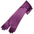 ZaZa Bridal 19.5" Long Shiny Stretch Satin Dress Gloves 12BL-Plum