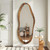 AAZZKANG Large Mirrors with Wood Framed 47"x20" Vintage Irregular Wall Mirror Full Length Asymmetrical for Bathroom Bedroom Living Room Entryway