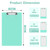 Macroclo Legal Size Clipboard, Teal 8.5 x 14 Clip Boards for Lawers, Low Profile Clip, Writing Board, Size 9 x 15 in, Office & School Supply