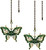 Hyamass Ceiling Fan Pull Chain Extender, 2 Pack 12 Inch Vintage Butterfly Fan Pull Chain Extension with Connector, Pull Chains for Ceiling Fans and Lights (Green)