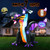 inslife 7FT Tall Halloween Inflatables Dragon with 2 Heads, Fire and Ice Blow Up Dragon Inflatables Built-in 2 Rotating Flash Lights and 5 Led Lights for Halloween Inflatable Outdoor Decoration