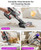 Cordless Stick Vacuum Cleaner for Home: Power Suction Vacuum Tangle-Free Lightweight Design & 2600mAh Detachable Battery Up to 50mins Runtime for Pet Hair Carpet Hardwood Floor