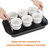 Creme Brulee Making Set - 6 Porcelain Ramekins 6 oz, 304 Stainless Steel Lifting Rack, 9" X 13" Bottom Pan
