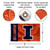 Illinois Fighting Illini Panel Flag with Pole and Bracket Complete Set