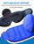 SARISUN Travel Pillows for Airplanes with Sleep Eye Mask, Chin Strap, Airplane Pillow for Long Flights, Car Road Trip, 360° Support Headrest, Stop Bobblehead, Mottled Blue