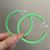 Clip On Hoop Earrings Acrylic Neon Statement Earrings Non Pierced Detachable Clip on Earrings 80s 90s Accessories for Women Retro 80s Outfit 90s Outfits Vintage Neon Party Jewelry