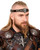 L'VOW Viking Leather Headpiece Medieval Adjustable LARP Headband Pirate Cosplay Renaissance Accessories(Silver