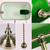 Newrays Glass Bankers Desk Lamp with Pull Chain Switch Plug in Fixture (Green)