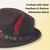 German Hat | 100% Wool Hats for Men & Women - Oktoberfest Hat with Bavarian Edelweiss Band & Feather | Brown Fedora
