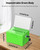 Uniclife Acrylic Donation Box with Lock and Sign Holder Green Ballot Box with Slot Plastic Suggestion Boxes Tip Jar Cash Storage Container Drop Chest for Fundraising Voting Raffle, 6.2" x 5" x 4"
