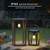 2 Pack Outdoor Lanterns IP44 Cordless LED Lanterns,Rechargeable Portable Table Lamp for Power Outages, Camping & Patio Decor (Large & Small Set)
