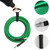 Hourleey Sewer Jetter Kit for Pressure Washer 200FT, 4000 PSI Drain Cleaner Hose 1/4 Inch NPT, Corner Rotating and Button Hose Sewer Jetting Nozzle Pearl Corsage Pin Tape Handle Strap Spanner, Green