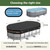 QH.HOME 10x16 Ft Oval Pool Cover for Bestway/Intex/Coleman Frame Oval Pool, [Excellent Windproof ] with Adjustable Buckle Straps & Drawstring Hem. [Durable, Tear Resistant]
