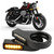 DREAMIZER 2PCS Flowing LED Motorcycle Turn Signals w/Running Light 12V Super Bright Universal Sequential Front 40mm Fork Clamp indicators Amber Lamp Compatible with Harley Honda Yamaha and More