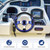 QYMOPAY 12.5inch Boat Steering Wheel, 3/4 Inch Axle Marine Steering Wheel Adapter, Anti-Slip Carbon Fiber for Boats, Yachts, Pontoon Boats Blue