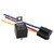 Weasch JD1912 Car Relay Harness, 12V 40A, 4 Pin SPST, Iron Backrest with 12AWG Harness Sockets, Automotive Switches and Starters, for Automotive Truck Van Motorcycle Boat (2)
