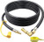 8FT Propane Quick Connect Hose RV to Grill, Propane Elbow Adapter with Extension Hose For Blackstone 17" and 22" Griddle, Camp Chef Stove, Portable Fire Pit