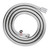 GROHE Metal Hose for Bath Rim – Replacement Bath Hose 2 m (Installation Under Tiled Surround and Shower Sets, Connection G 1/2'' x 3/8''), Chrome, 22116000