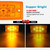 Partsam 6LED Amber Cab Marker Lights - Waterproof Roof Mount Clearance Lights for Trucks, Compatible with Freightliner/Volvo Heavy Duty Trucks & Trailers (5 Pack) Partsam 6LED Amber Cab Marker Lights - Waterproof Roof Mount Clearance Lights for Trucks, Compatible with Freightliner/Volvo Heavy Duty Trucks & Trailers (5 Pack)