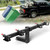 YUEYIN Adjustable Dual Trash Can Hauler Hitch, Wheeled Garbage Can Outdoor Towing Trailer Hitch, Suitable for Pickup/Golf/ATV/SUV/Truck with 2" Receiver, Black