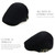 Sumolux Mens Newsboy Cap Winter Beret Hat Cabbie Flat Cap Black