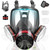 Gas Masks Survival Nuclear and Chemical - Latest Full Face Gas Mask Set, Reusable Respirator with 6001cn and 40MM Activated Carbon Filters for Organic Vapors, Formaldehyde, Painting, Dust, Chemical