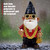 Better Office Products Garden Gnome Statue, 12" Height, Handcrafted Waterproof, UV-Resistant Polyresin Lawn Patio Porch Ornament Decoration (Bling Rapper with Solar Light)