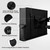 PureFit Outdoor TV Cover 40-43 inch Weatherproof Waterproof Outside TV Covers Protector Enclosure for Flat Screen TVs, Fits up to 39.5" W x 25" H x 5.5" D, Black