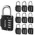 Puroma 10 Pack Combination Lock for Locker 4 Digit Outdoor Waterproof Padlock for School, Gym, Sports, Fence, Toolbox, Gate, Case, Outdoor, Hasp Storage, Cabinets (Black)