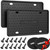 QiqaMole 2 Pack Silicone License Plate Frame, Front Back License Plate Cover, License Plate Bracket Holder Rust-Proof Rattle-Proof Weather-Proof for US CA Standard Car & 2Pcs Water Coaster (Black)