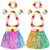 TOODOO Elastic Hawaiian Hula Grass Skirt with Flower Costume Set for Party Beach Dance Fancy Dress, Multicolor, 2 Sets(Gentle Color) TOODOO Elastic Hawaiian Hula Grass Skirt with Flower Costume Set for Party Beach Dance Fancy Dress, Multicolor, 2 Sets(Gentle Color)